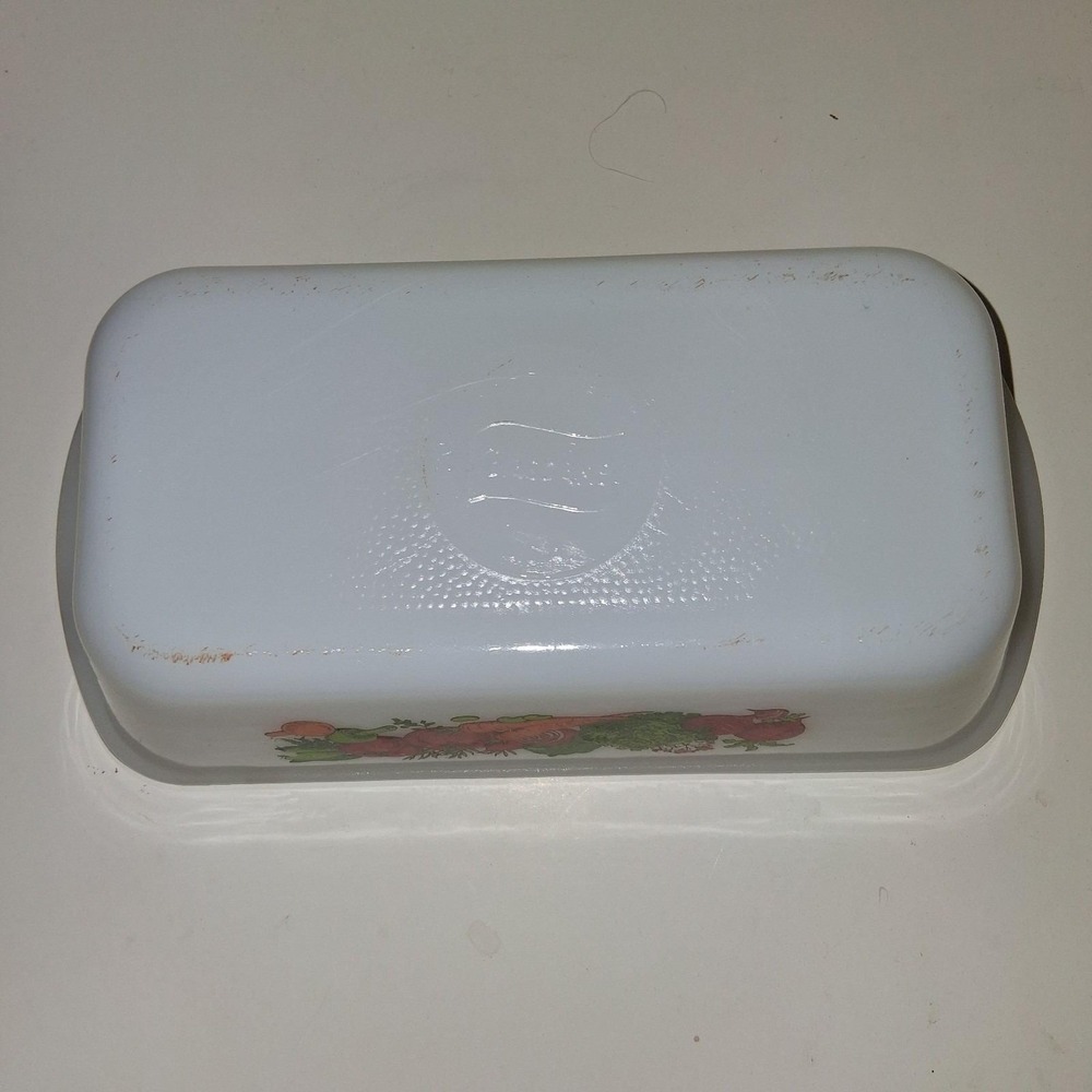 Vintage GLASBAKE Garden Vegetable‎ Loaf Pan 1.5 Quart J522 - Picture 6 of 6
